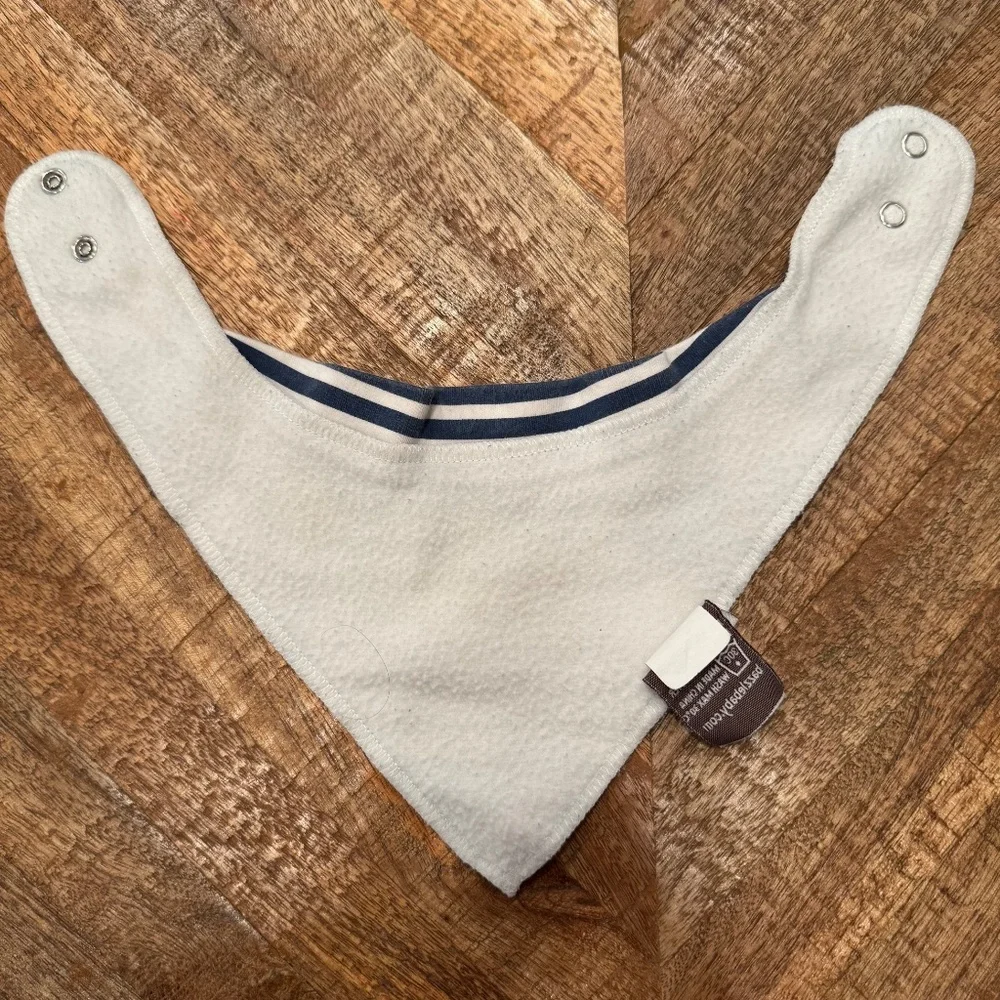 Navy and White Striped Bandana Bib - Bazzle Baby
